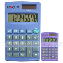 8 chiffres Calculatrice de poche à double alimentation avec diverses couleurs en option (LC332)